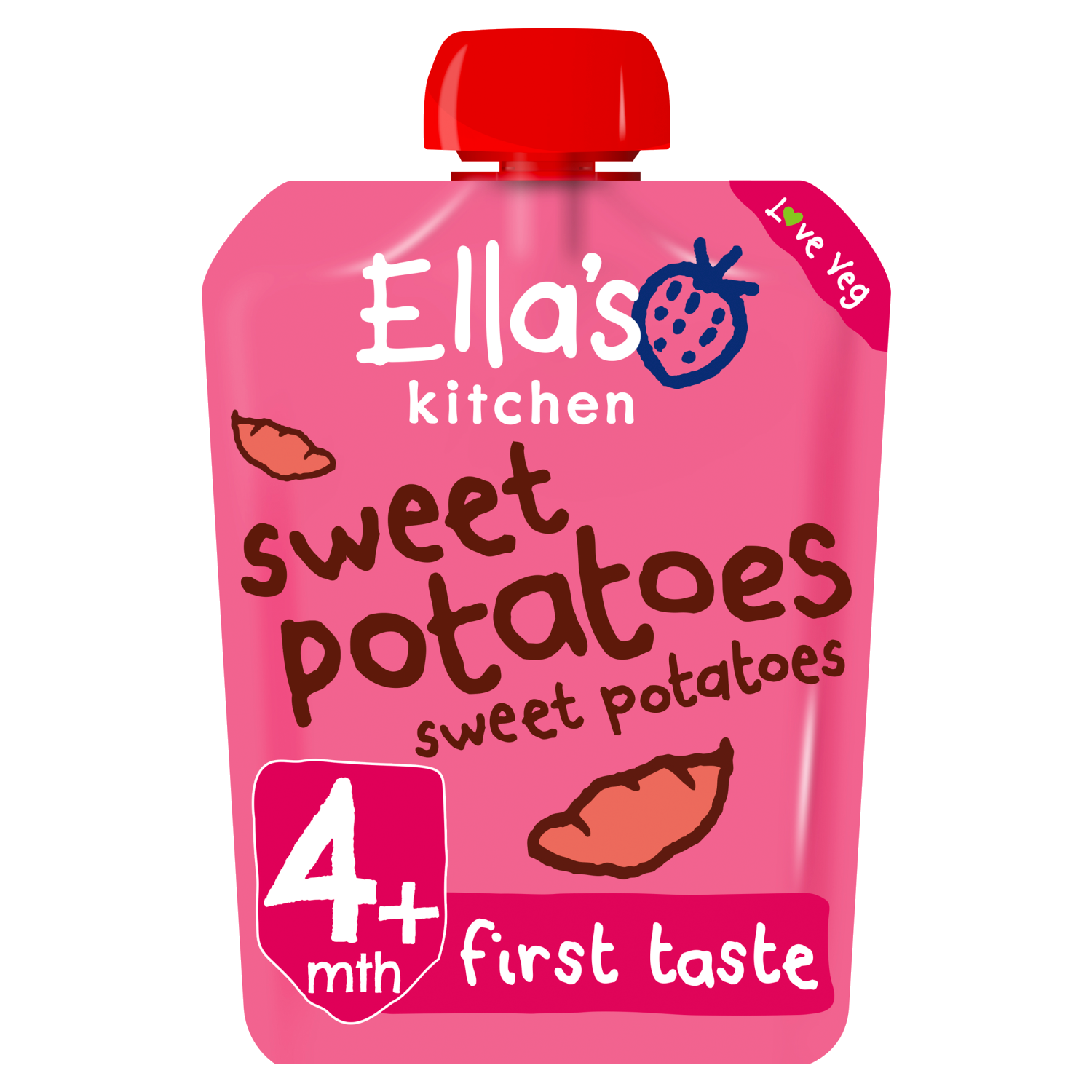Ellas Kitchen sweetpotatoes sweetpotatoes pouch front of pack O