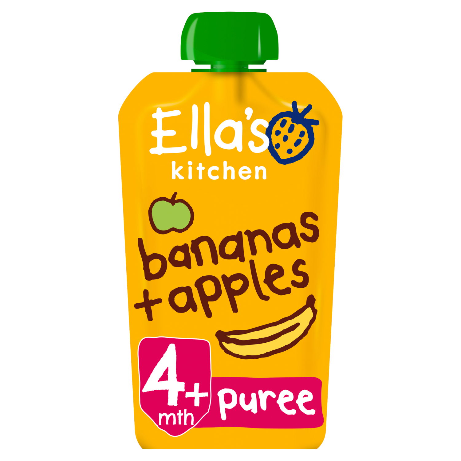 Ellas kitchen bananas apples pouch front of pack O