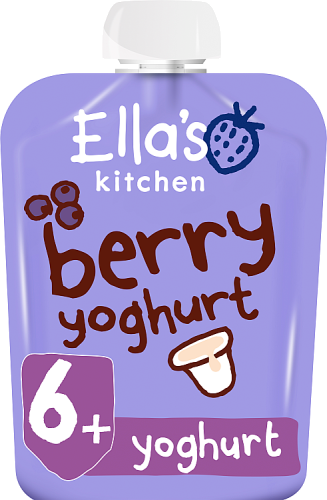 Ellas kitchen berry yoghurt pouch 6 months front of pack O