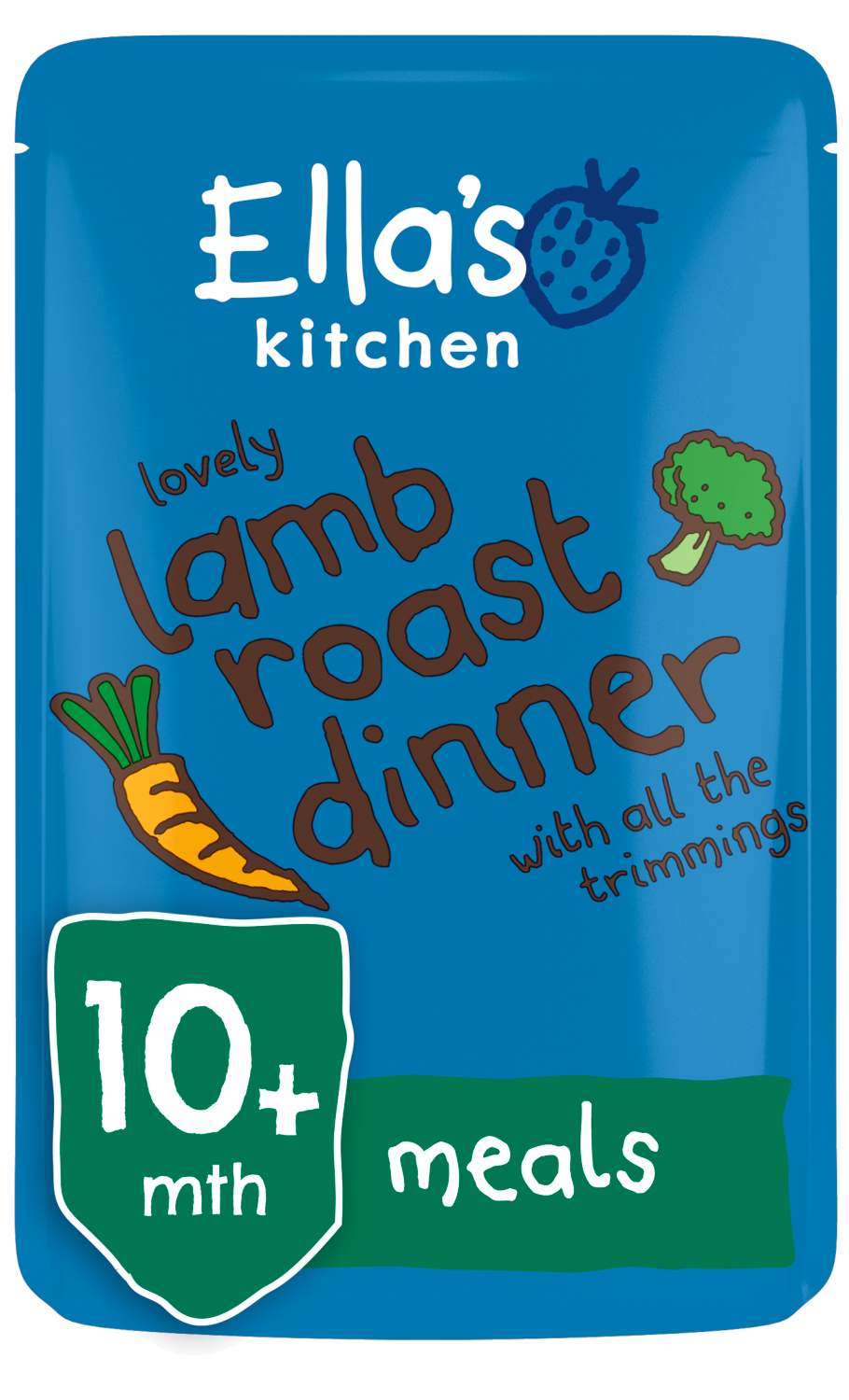 Ellas kitchen lamb roast dinner trimmings pouch 10 months front of pack O
