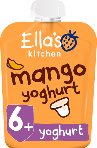 Ellas kitchen mango yoghurt pouch 6 months front of pack O