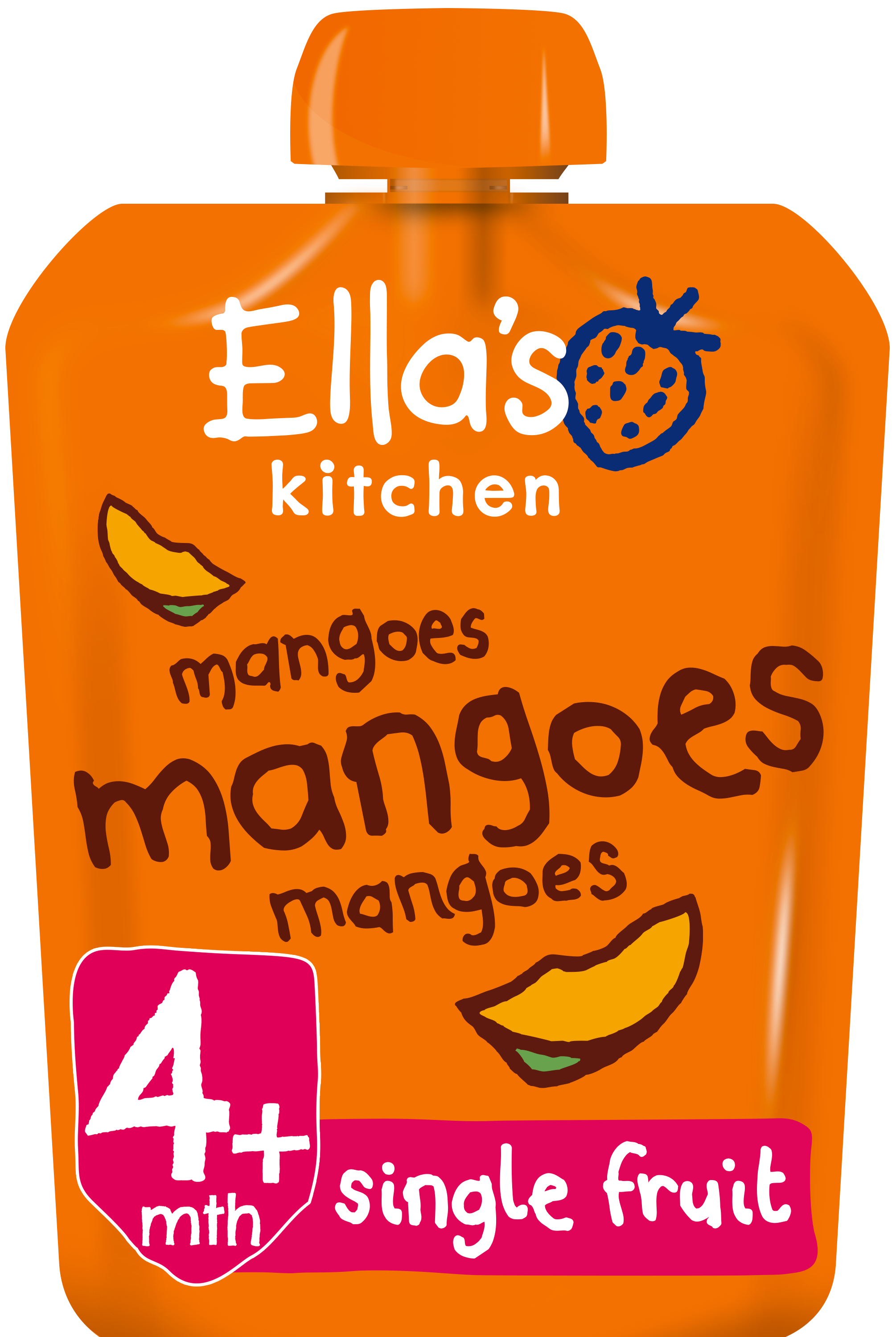 Ellas kitchen mangoes mangoes mangoes pouch front of pack O
