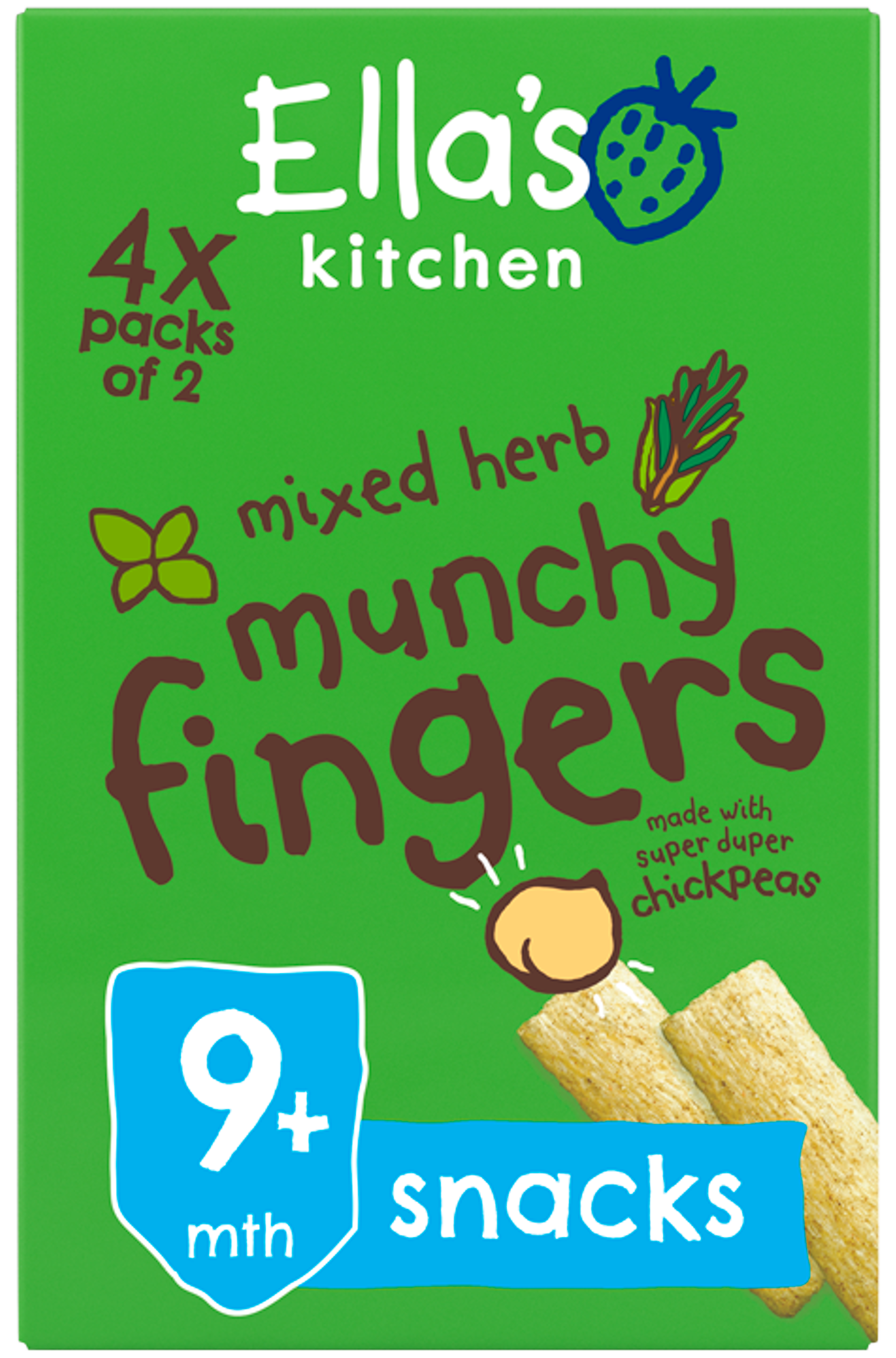 Ellas kitchen munchy fingers mixed herb box front of pack O