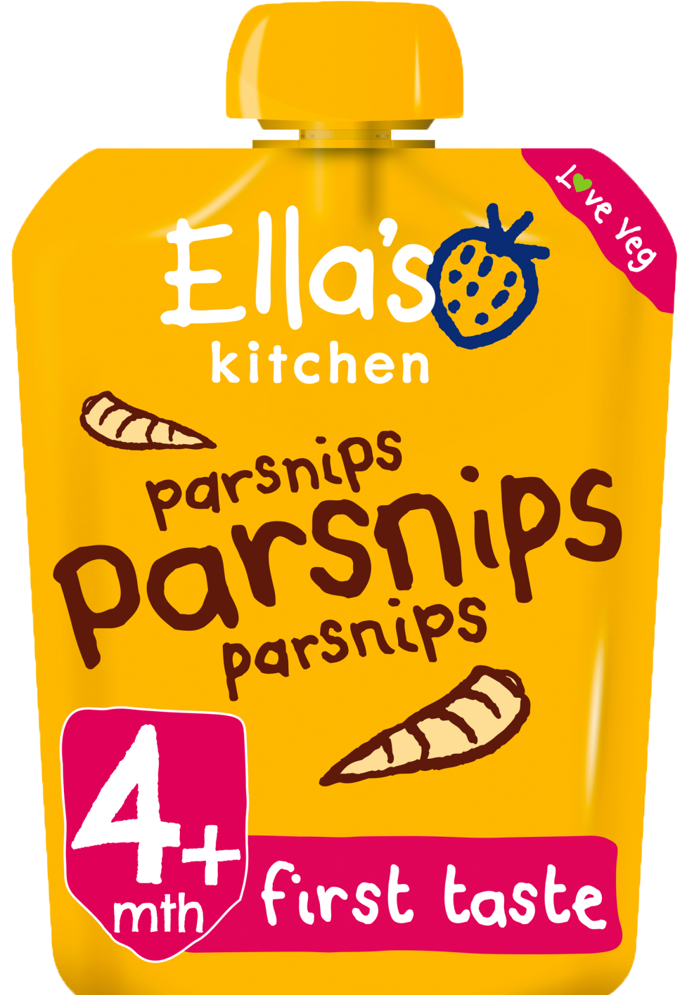 Ellas kitchen parsnips parsnips parsnips pouch front of pack O