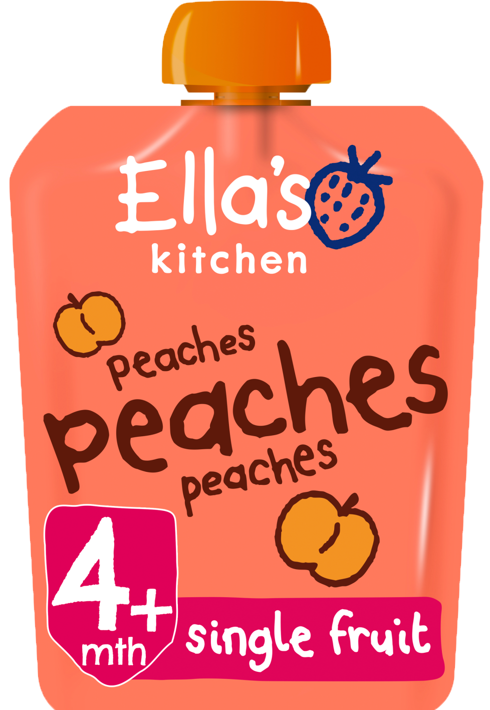 Ellas kitchen peaches peaches peaches pouch front of pack O