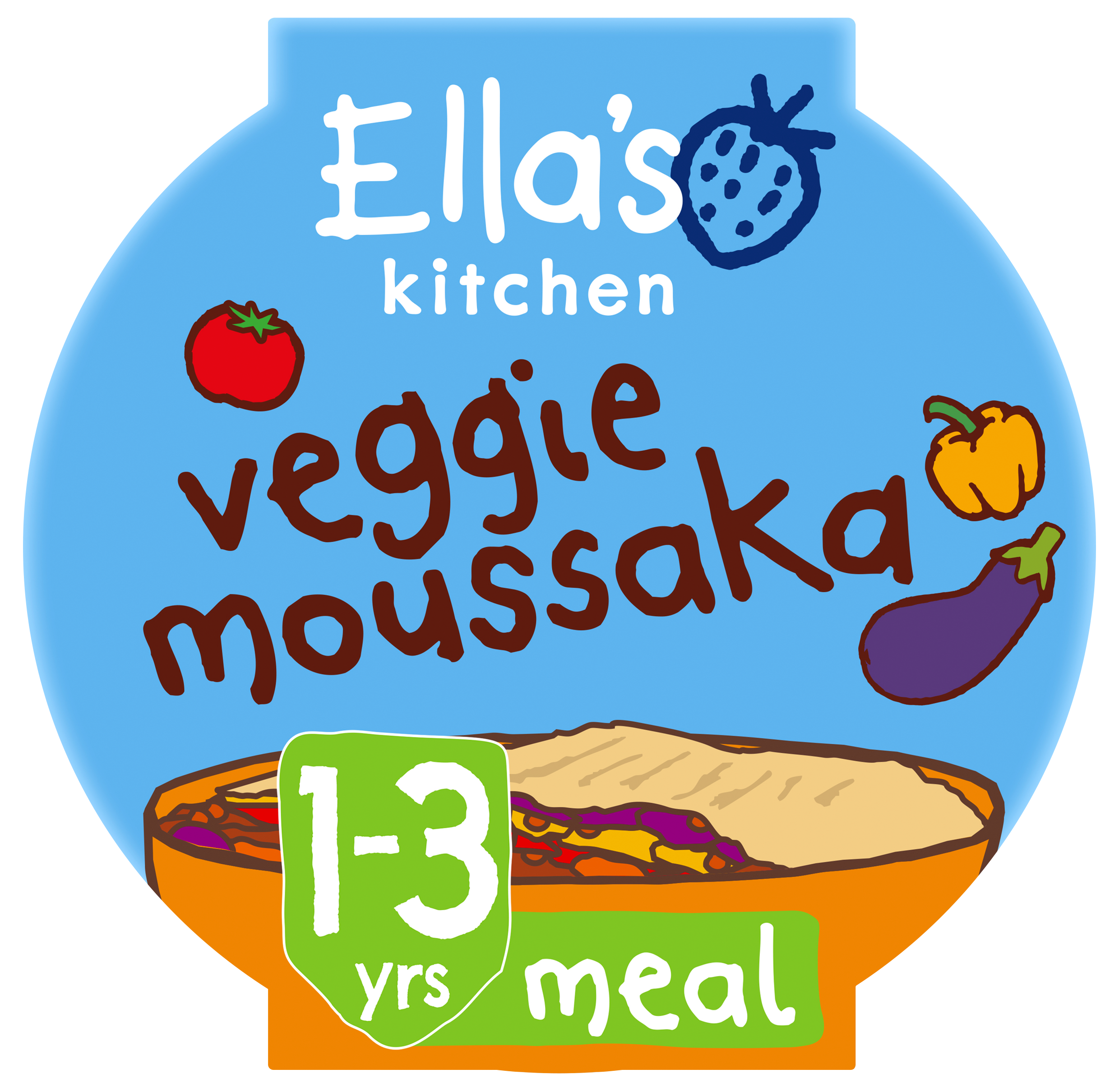 Ellas kitchen veggie moussaka 1 3 years front of pack O