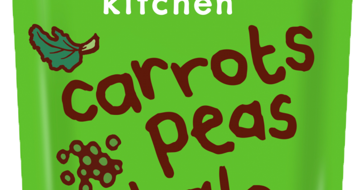 Carrots, Peas + Kale Puree Baby Food Pouch Ella's Kitchen