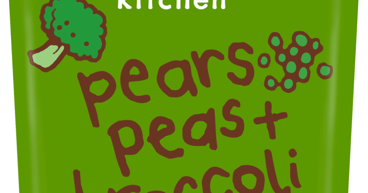 Broccoli, Pears + Peas Puree Baby Food Pouch Ella's Kitchen