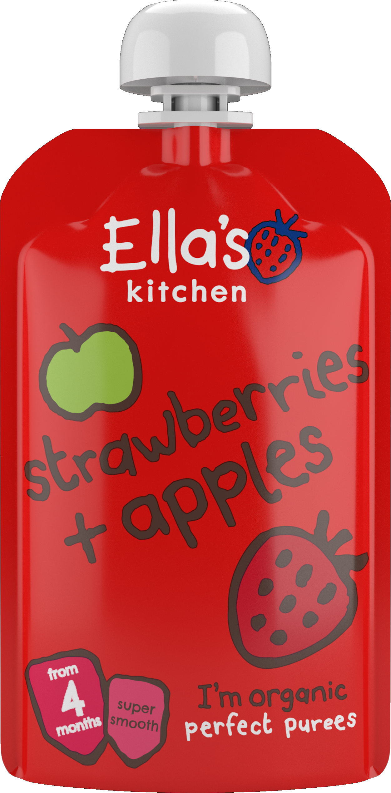 Ellas kitchen strawberries apples puree pouch front of pack 2 jpg
